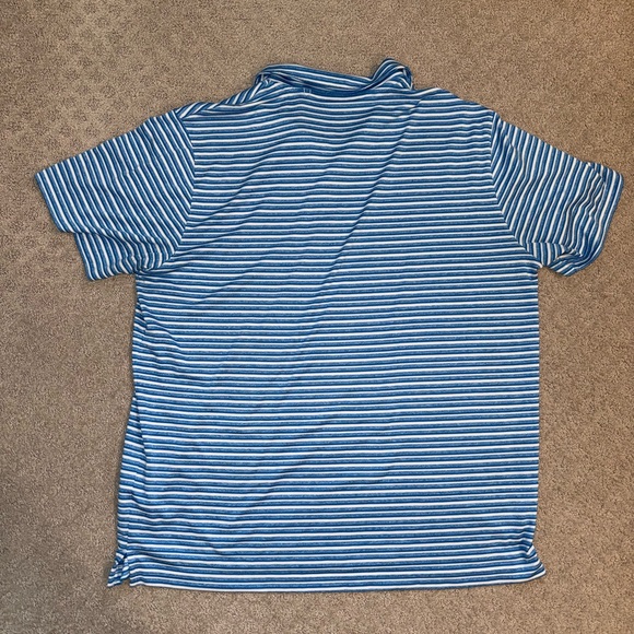 Puma Blue and White Striped Men’s Polo Shirt Size XL - Picture 3 of 3